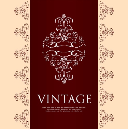 Floral vintage background in editable formatのイラスト素材