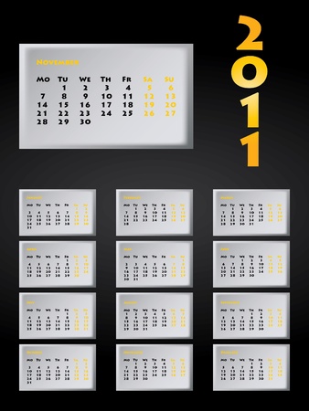 special calendar design for 2011のイラスト素材