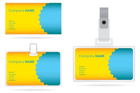 name tag set in editable vector formatのイラスト素材