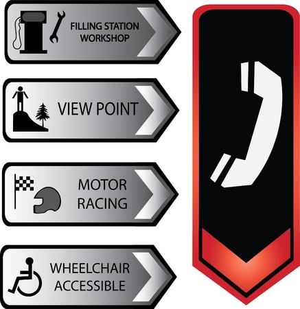 tourist locations icon set のイラスト素材