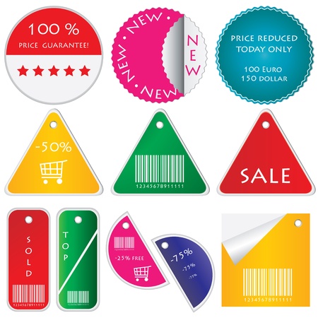 set of tagsのイラスト素材