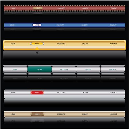 web navigation templates のイラスト素材