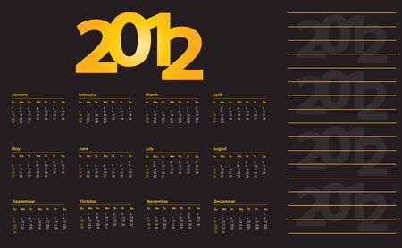 special calendar design for 2012のイラスト素材