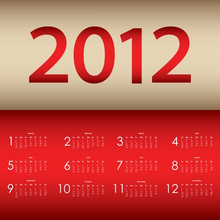 special calendar 2012のイラスト素材