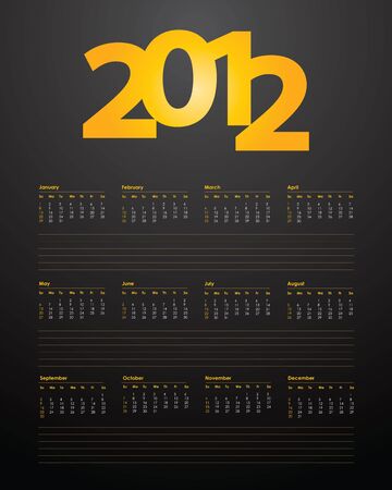 special calendar design for 2012 のイラスト素材