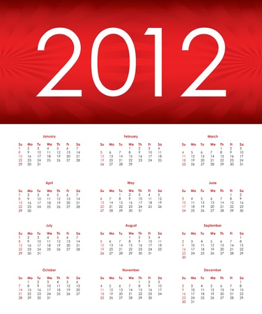 special calendar for 2012のイラスト素材