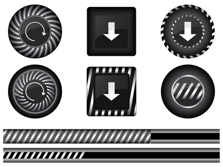 Collection of special modern preloaders and buffering elementsのイラスト素材