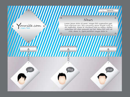 special metallic web template designのイラスト素材