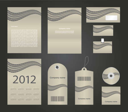 special stationery design set in vector format - tire designのイラスト素材