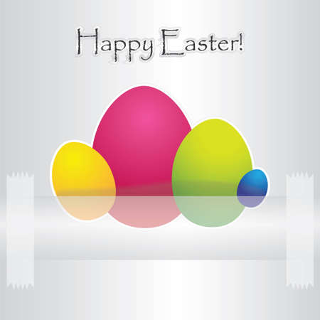 special card with easter eggsのイラスト素材