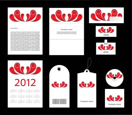 Vector template of identity setのイラスト素材