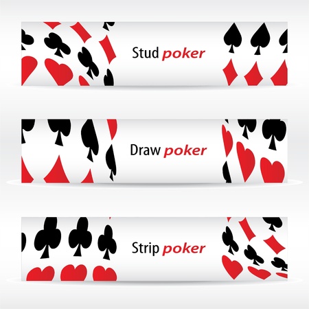 special banners with poker designのイラスト素材