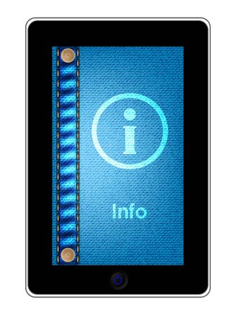 digital tablet with special jeans designのイラスト素材