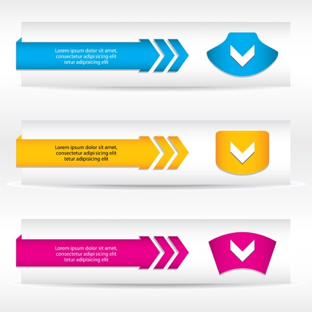 abstract header setのイラスト素材