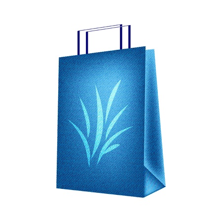 special shopping bag with blue jeans designのイラスト素材