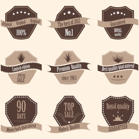 retro label style collectionのイラスト素材