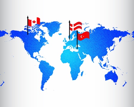 special world map with jeans designのイラスト素材