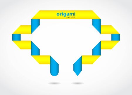 Abstract origami speech bubble vector backgroundのイラスト素材
