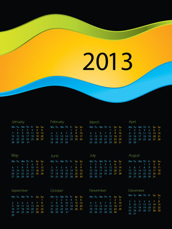 special calendar design for 2013のイラスト素材