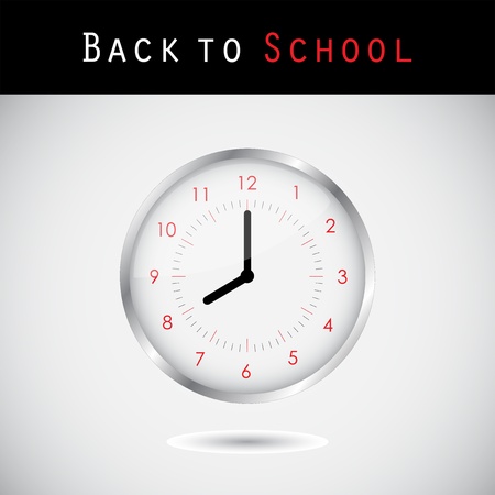 Back to school background with a clockのイラスト素材