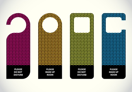 hotel do not disturb door hanger with special designのイラスト素材