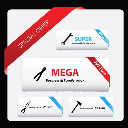 web elements collectionのイラスト素材