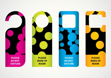 hotel do not disturb door hanger with special dotted designのイラスト素材