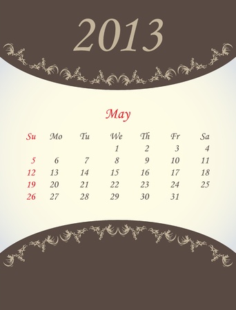 calender for 2013 - mayのイラスト素材