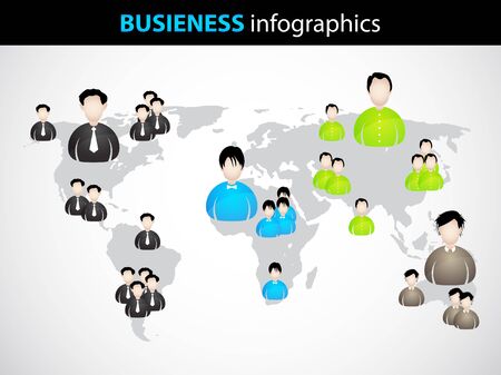 business infographics with special businessman iconsのイラスト素材