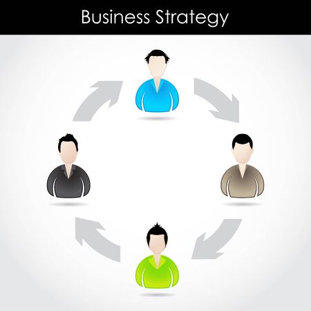 special business strategy concept with special businessman iconsのイラスト素材