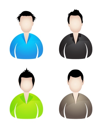 four businessman iconsのイラスト素材