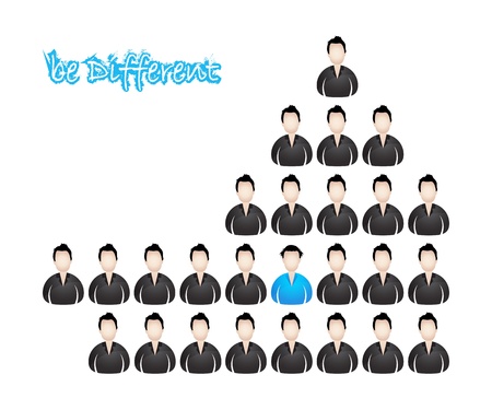 be different, vector illustration with special designのイラスト素材