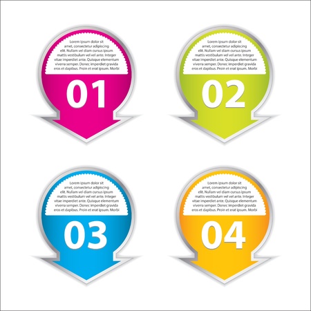 set of four vector labels for various optionsのイラスト素材