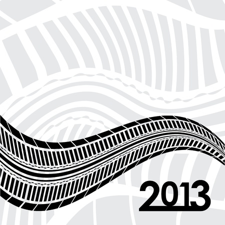 special tire track on white backgroundのイラスト素材