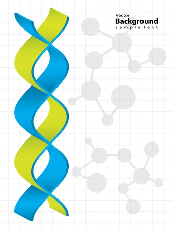 DNA strand with special design - medical backgroundのイラスト素材
