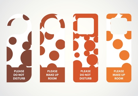 hotel do not disturb door hanger with special dotted designのイラスト素材