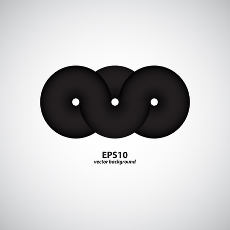 special black ribbon vector for your websiteのイラスト素材