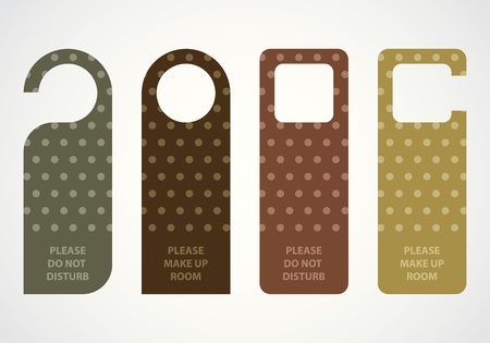 hotel do not disturb door hanger with hipster designのイラスト素材
