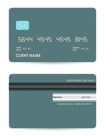 vector illustration of detailed credit card のイラスト素材