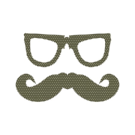 Hipster elements with special polka dotted designのイラスト素材