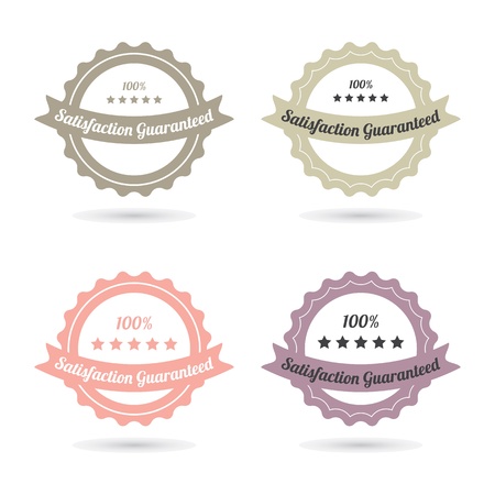 guarantee labels with retro designのイラスト素材