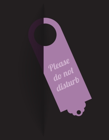 hotel do not disturb door hangerのイラスト素材