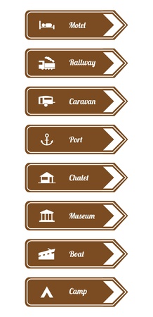 Tourist locations icon set のイラスト素材