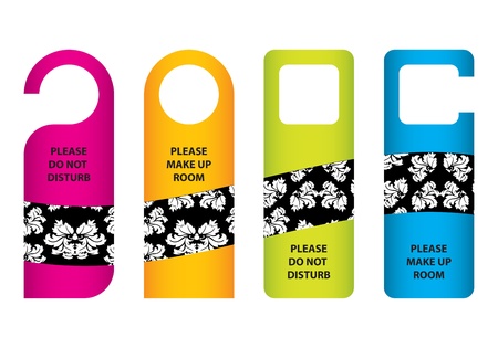 hotel do not disturb door hangerのイラスト素材
