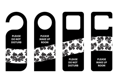 hotel do not disturb door hangerのイラスト素材