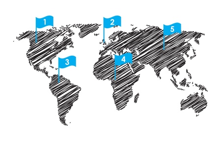 vector map with special sketch designのイラスト素材