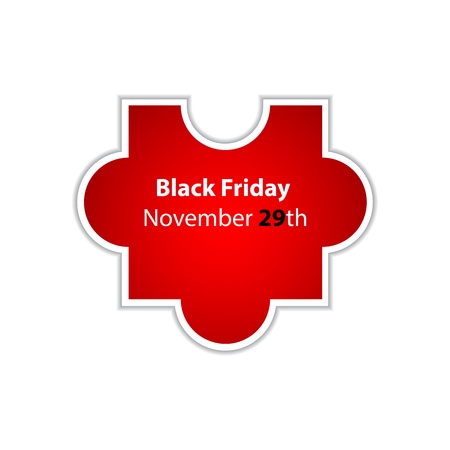 special puzzle vector illustration with black friday textのイラスト素材