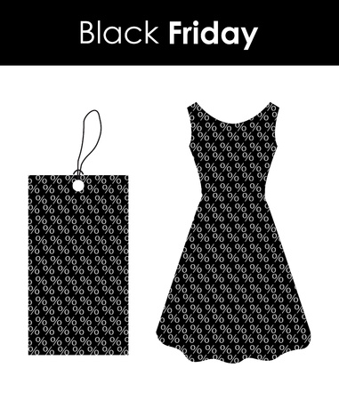 party elements for woman with black friday designのイラスト素材