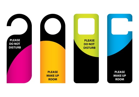 hotel do not disturb door hanger with special designのイラスト素材