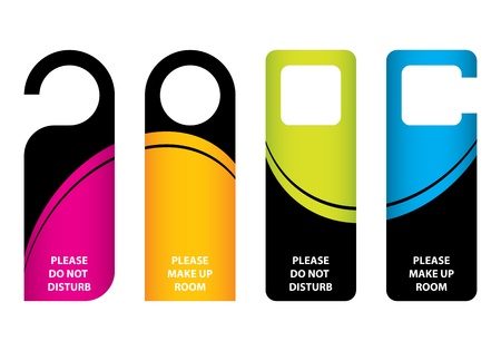 hotel do not disturb door hanger with special designのイラスト素材